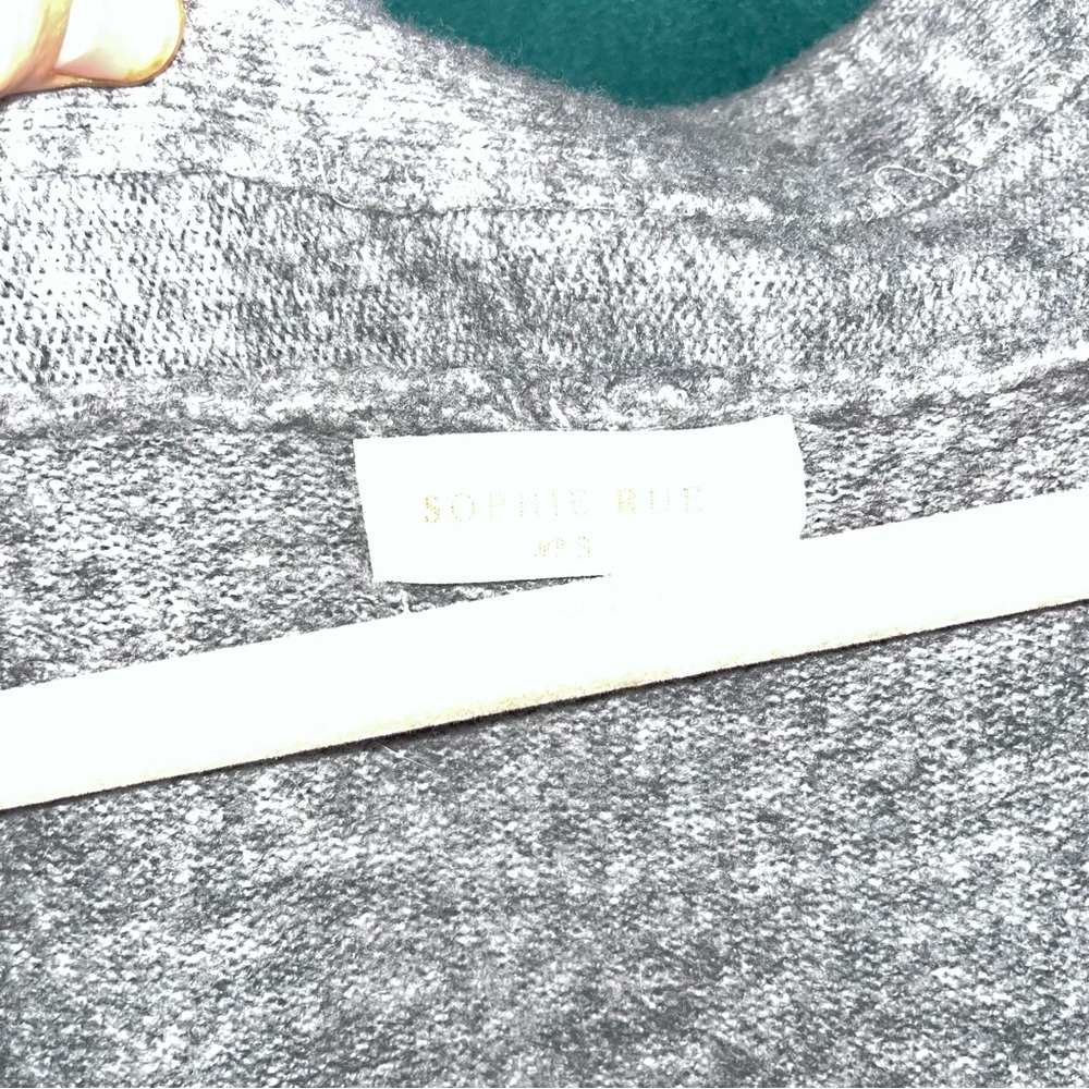 Sophie Rue Gray and Black Colorblock Sweater - Picture 4 of 5